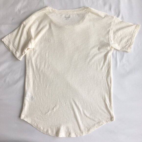 NWOT Madewell Rainbow Heart Embroidered Whisper Cotton Crewneck Tee - Picture 6 of 11